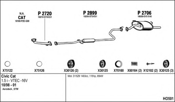 FENNO HO501 Exhaust System